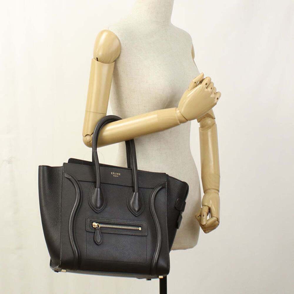 CELINE Celine Luggage Micro Tote Bag for Women, Black - Picture 9 of 9